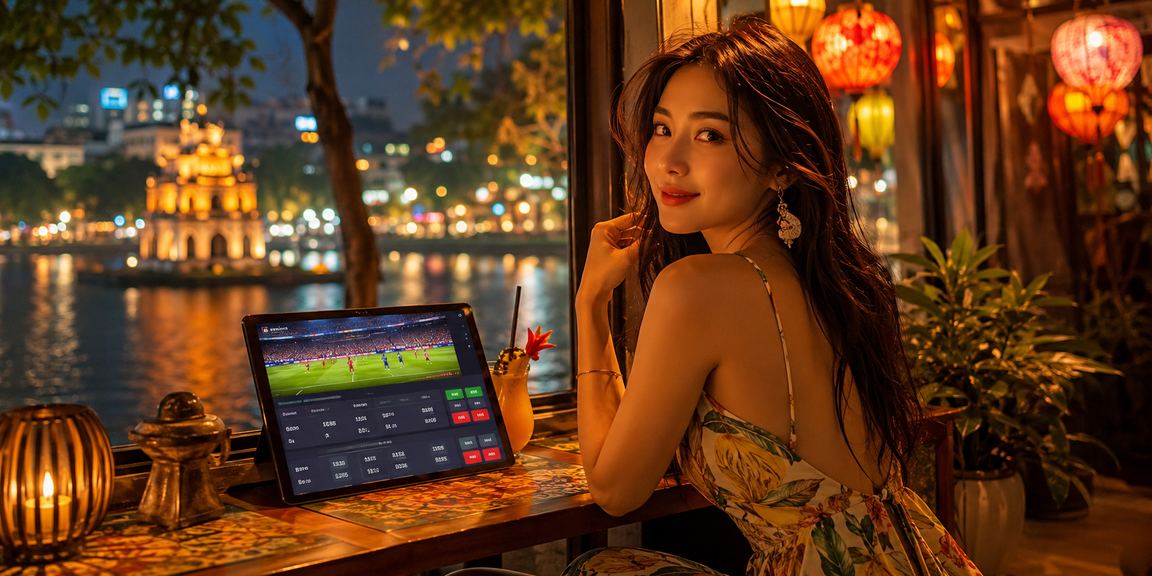 Người dùng Hà Nội xem kết quả xổ số trên điện thoại bên ly cà phê buổi sáng